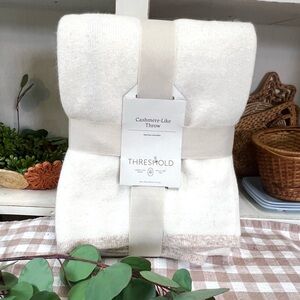 NWT Threshold cashmere like throw blanket
